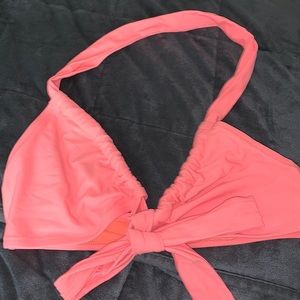 Neon pink bikini top